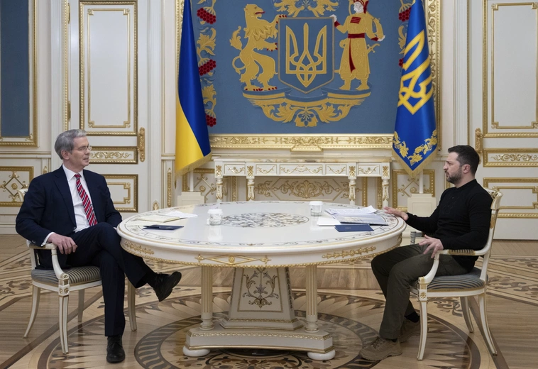 Scott Bessent i Wołodymy Zełenski