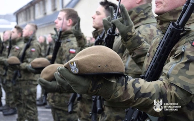 Przysięga wojskowa w 6 Mazowieckiej BOT
