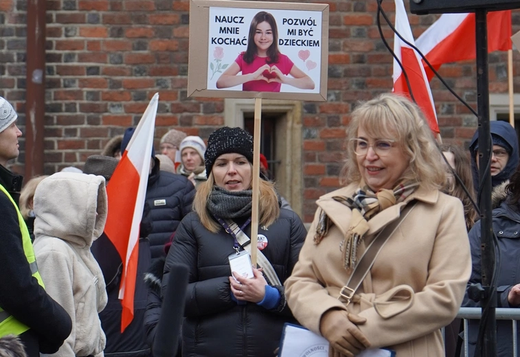 Manifestacja "Tak dla edukacji, nie dla deprawacji"