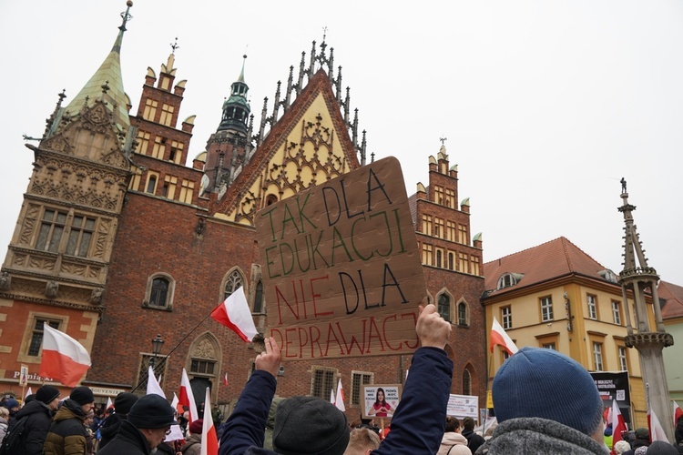 Manifestacja "Tak dla edukacji, nie dla deprawacji"