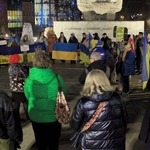 Wiec solidarności z walczącą Ukrainą w 3. rocznicę rosyjskiej inwazji