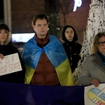 Wiec solidarności z walczącą Ukrainą w 3. rocznicę rosyjskiej inwazji