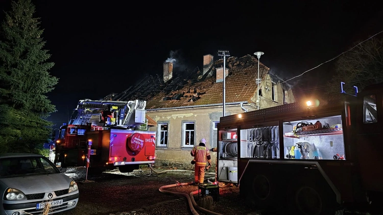 Akcja gaśnicza w Gądkowie Wielkim