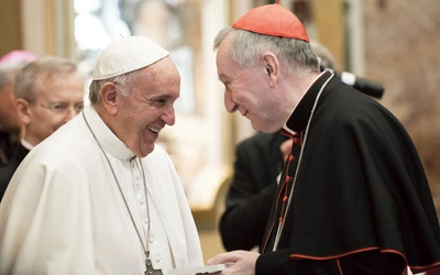 Papież Franciszek i kard. Pietro Parolin. 