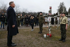 Prezydent Andrzej Duda na "Łączce"