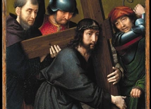 Gerard David, Chrystus dźwigający krzyż z ukrzyżowaniem, ok. 1510, Nowy Jork, Metropolitan Museum of Art