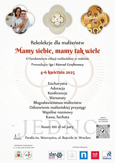 Klaretyni Wrocław. Rekolekcje dla małżeństw z Igą i Konradem Grzybowskimi