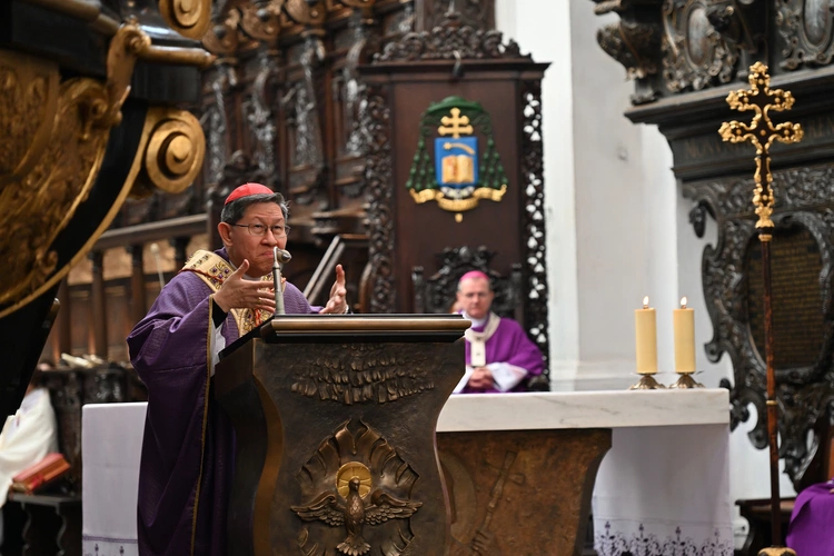 Liturgia wolontariuszy z kard. Taglem