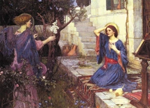 „Zwiastowanie” na płótnie Johna Williama Waterhouse’a