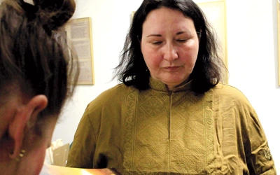 	Oxana Chorna podczas spotkania w Opolu.