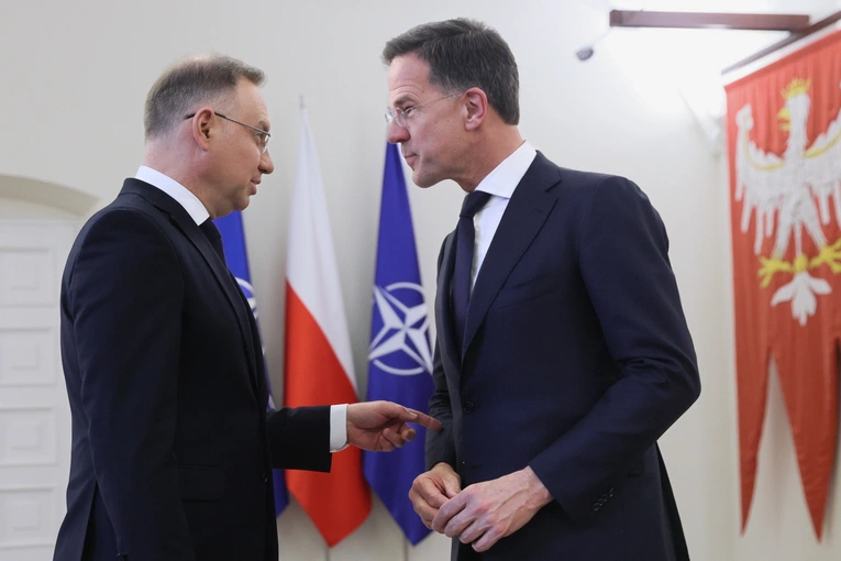 Prezydent RP Andrzej Duda  i Sekretarz Generalny NATO Mark Rutte 
