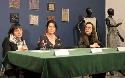 	O nowej ekspozycji opowiadały (od lewej): Hanna Wojdała- -Markowska, Ilona Pulnar-Duszyk i Magdalena Kołtunowicz.