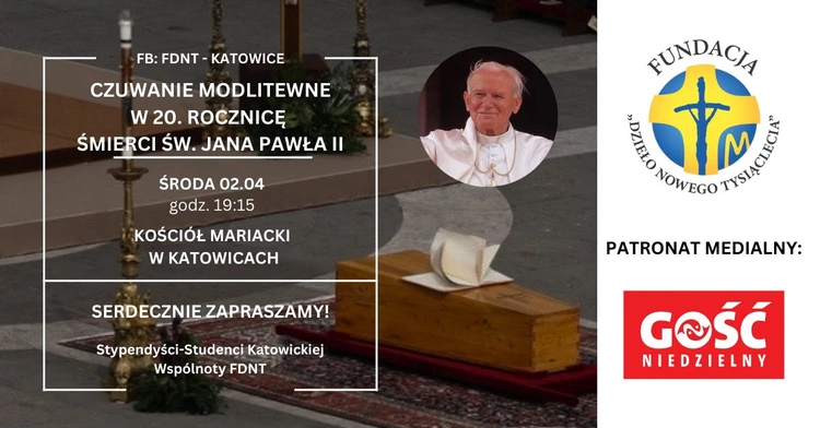 Katowice. Stypendyści Fundacji Dzieło Nowego Tysiąclecia zachęcają do modlitewnego czuwania