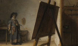 Rembrandt, „Artysta w swojej pracowni”, ok. 1628 r., deska, 24,8 x 31,7 cm, Museum of Fine Arts, Boston 