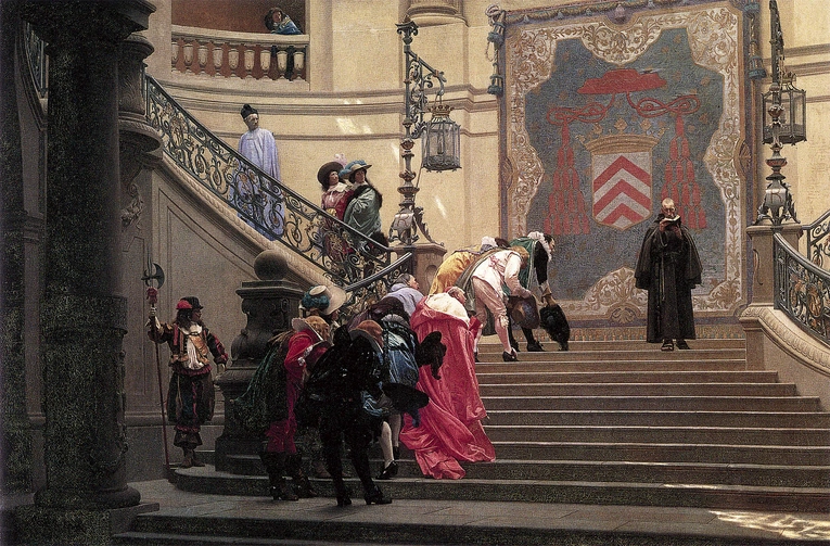 „Szara eminencja”, czyli kapucyn ojciec Józef.  Obraz namalował w XIX w. Jean-Léon Gérôme. 