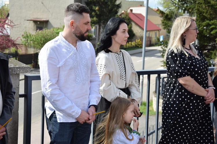 Pokarmy poświęcone u grekokatolików w Radomiu.