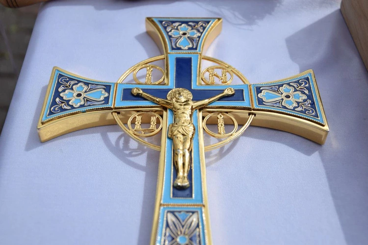 Pokarmy poświęcone u grekokatolików w Radomiu.