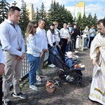 Pokarmy poświęcone u grekokatolików w Radomiu.