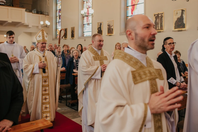 Msza św. w kościele Chrystusa Króla w Gdańsku w Poniedziałek Wielkanocny