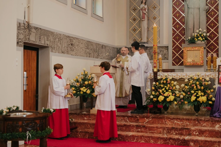 Msza św. w kościele Chrystusa Króla w Gdańsku w Poniedziałek Wielkanocny