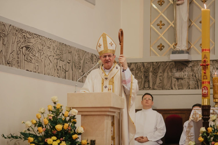Msza św. w kościele Chrystusa Króla w Gdańsku w Poniedziałek Wielkanocny