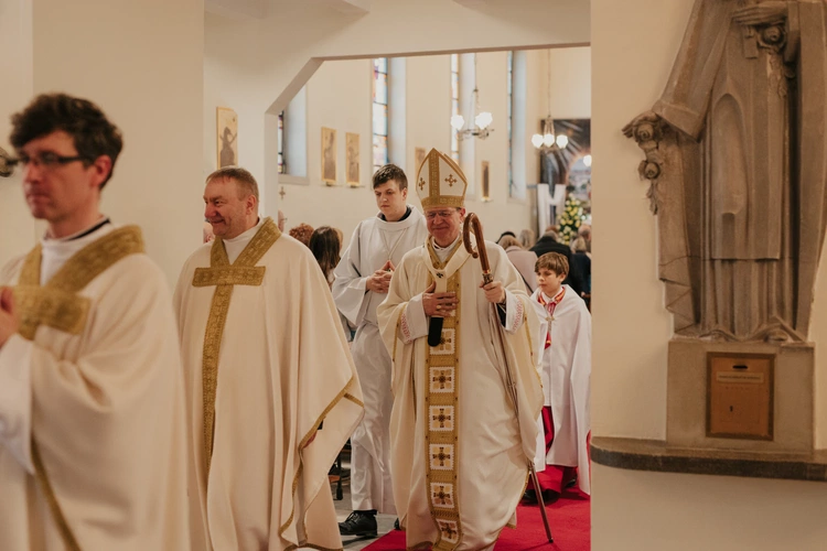 Msza św. w kościele Chrystusa Króla w Gdańsku w Poniedziałek Wielkanocny