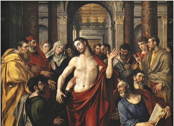 „Niedowiarstwo św. Tomasza” w obrazie Maertena de Vosa