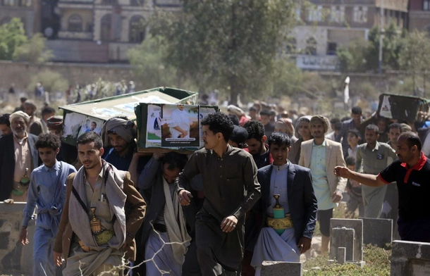 Pogrzeb zabitych przez Amerykanów