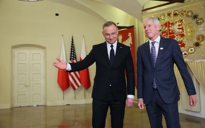 Andrzej Duda i sekretarz energii USA Chris Wright