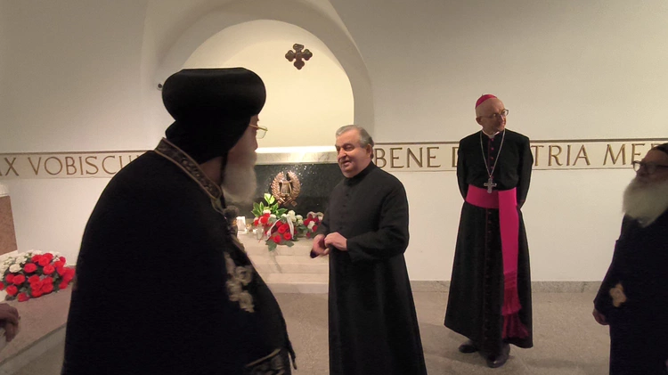 Patriarcha Koptyjskiego Kościoła Ortodoksyjnego zwiedził podziemia archikatedry św. Jana