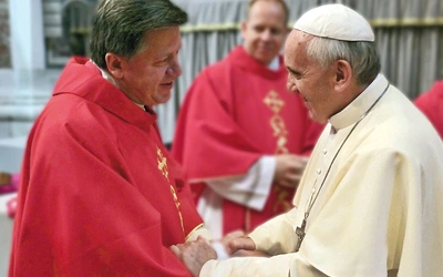 Spotkanie  abp. Józefa Kupnego  z Ojcem Świętym 11 lat temu,  rok po objęciu władzy  w archidiecezji wrocławskiej. 