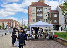 Namiot spotkania w centrum Koszalina