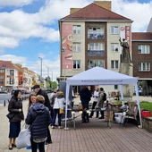 Namiot spotkania w centrum Koszalina