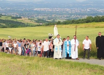 Jedna z dorocznych pielgrzymek z Matką do Syna na Strzyganiec. 