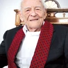 Andrzej Hamada podczas benefisu z okazji 100. rocznicy jego urodzin, który miał miejsce w Galerii Sztuki Współczesnej w Opolu.