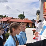 Pielgrzymka DSM do Szczepanowa - błogosławieństwo przewodniczek