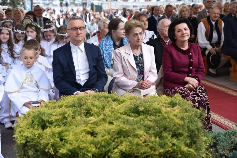 Wmurowanie kamienia węgielnego w Ochotnicy Dolnej