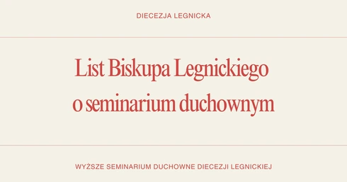 List biskupa legnickiego o seminarium duchownym