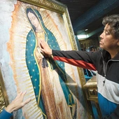 Kopia wizerunku  w sanktuarium  Matki Bożej z Guadalupe  w Meksyku.
