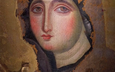 „Prawdziwy portret” Maryi.  Tak najprawdopodobniej  wyglądała Matka Boża.  Obraz Maryi Orędowniczki (Maria Advocata) z kościoła sióstr dominikanek  na Monte Mario w Rzymie, namalowany przez św. Łukasza starożytną techniką malarską na desce lipowej  o wymiarach 70,2 × 40,5 cm. 