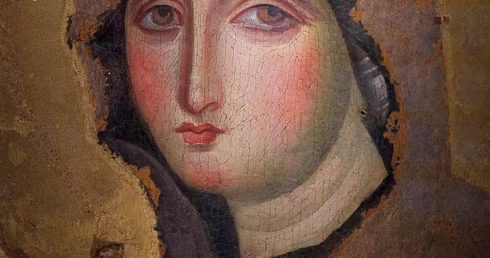 „Prawdziwy portret” Maryi.  Tak najprawdopodobniej  wyglądała Matka Boża.  Obraz Maryi Orędowniczki (Maria Advocata) z kościoła sióstr dominikanek  na Monte Mario w Rzymie, namalowany przez św. Łukasza starożytną techniką malarską na desce lipowej  o wymiarach 70,2 × 40,5 cm. 