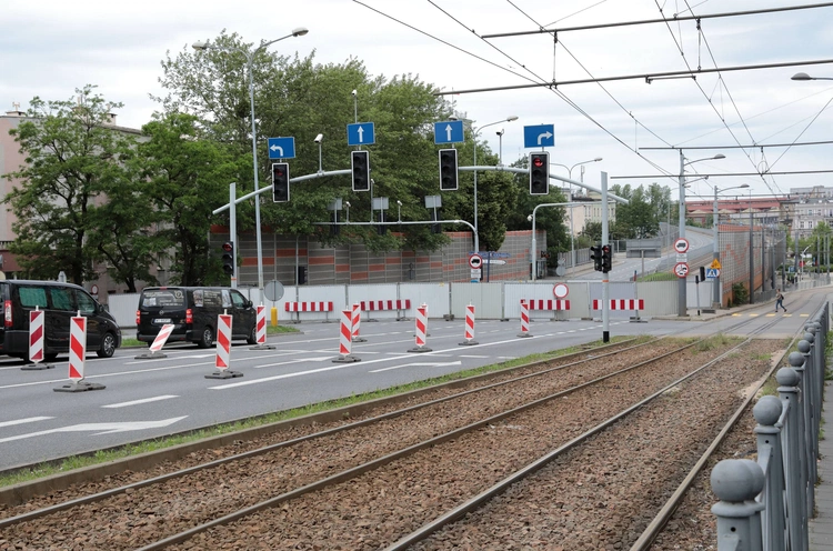 Zamknięta estakada w Chorzowie