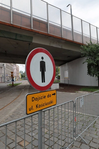 Zamknięta estakada w Chorzowie