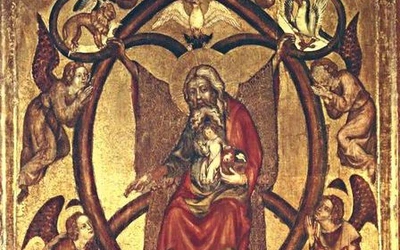 Pięć osób Trójcy w obrazie z XIV wieku