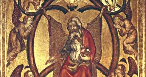 Pięć osób Trójcy w obrazie z XIV wieku