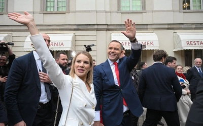 Karol Nawrocki z żoną Martą