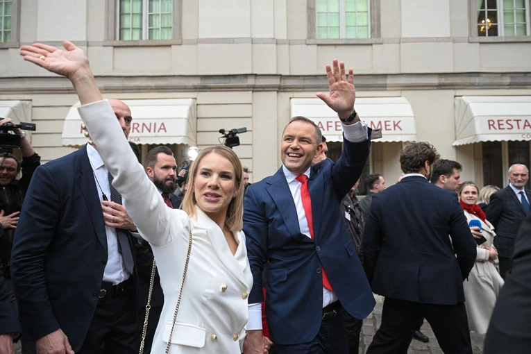 Karol Nawrocki z żoną Martą