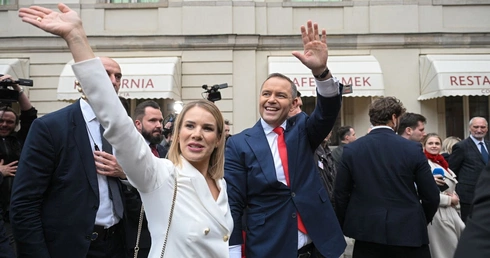 Karol Nawrocki z żoną Martą