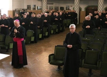 Spotkanie w auli rozpoczęła wspólna modlitwa.