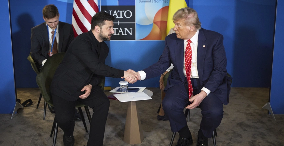 Wołodymyr Zełenski i Donald Trump